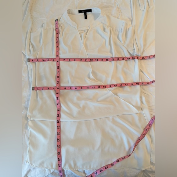 BCBG Jaklyn Draped Blouse in Alabaster - Size M - Picture 10 of 11